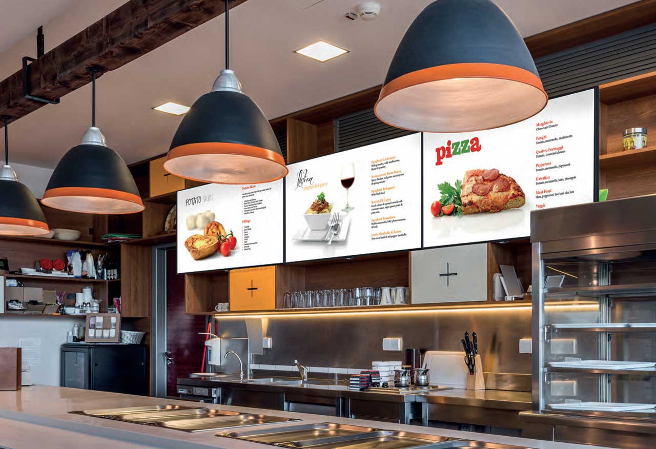 Visuel2 ecran affichage dynamique communication restaurant commerce