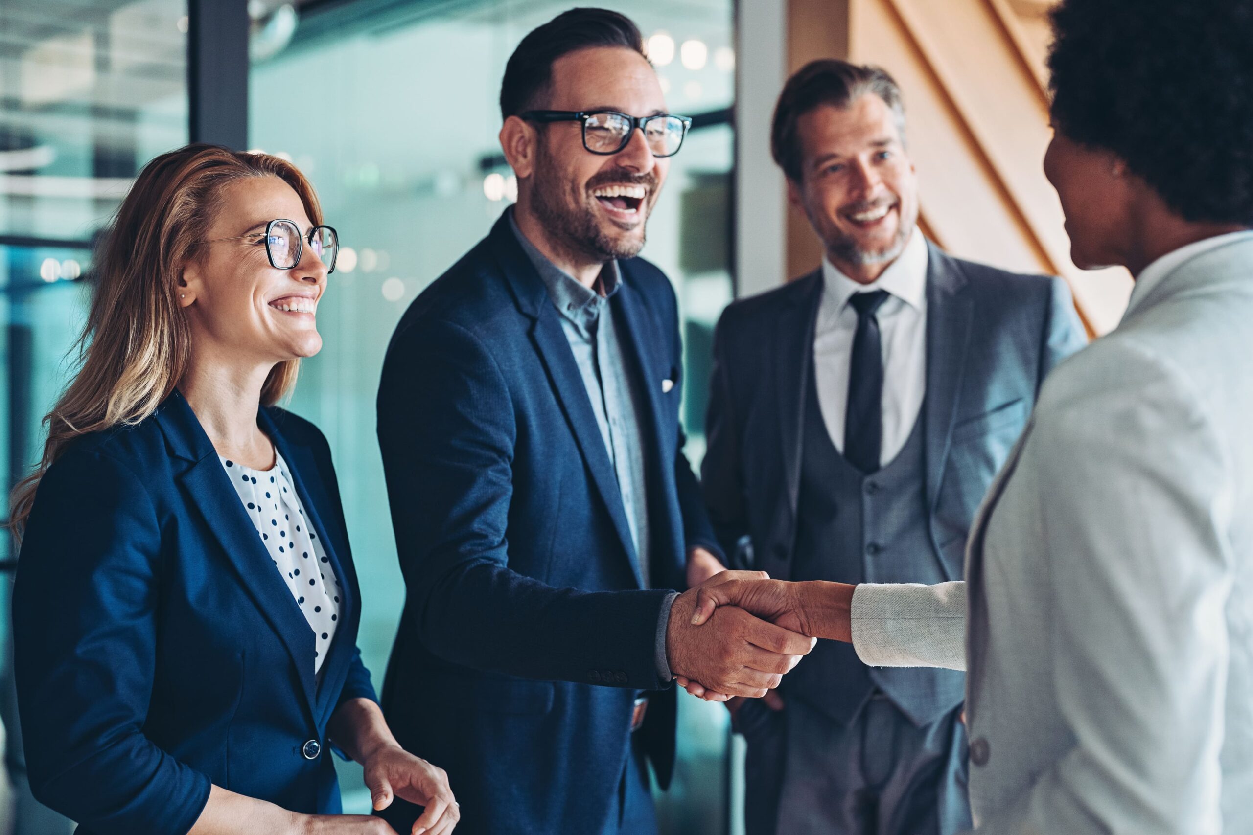 Rencontre professionnelle au bureau