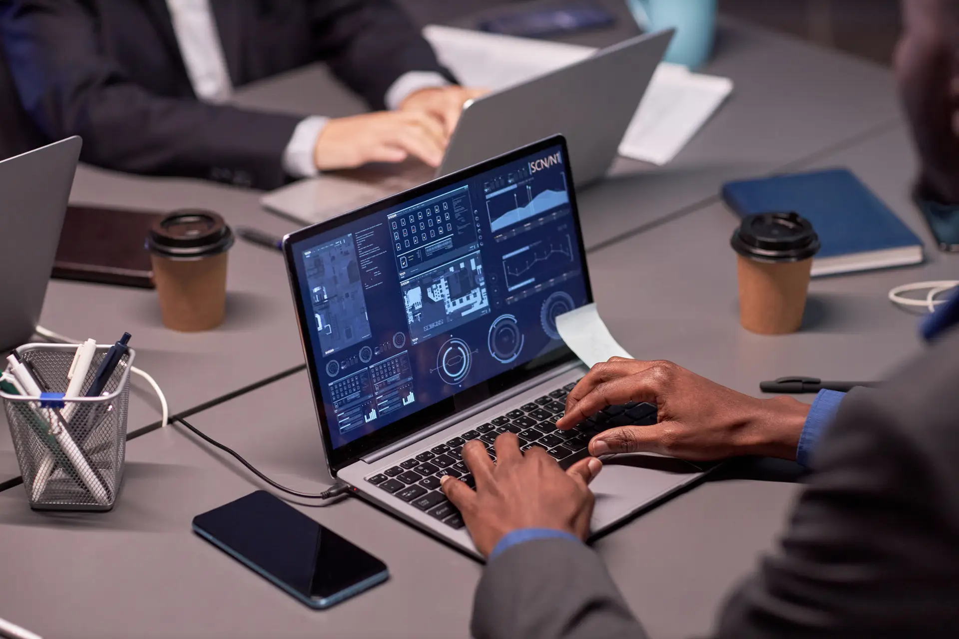 Travail sur PC portable en entreprise